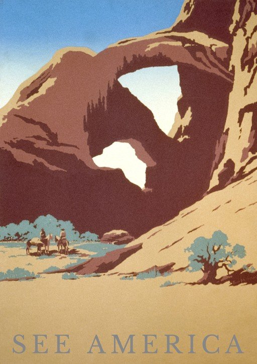 See America: Iconic Arch Rock Formation with Horseback Riders