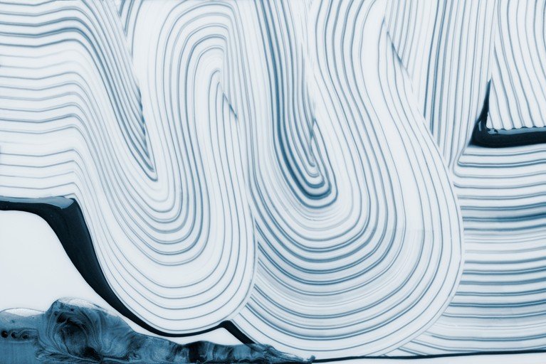 Abstract Blue and White Swirls