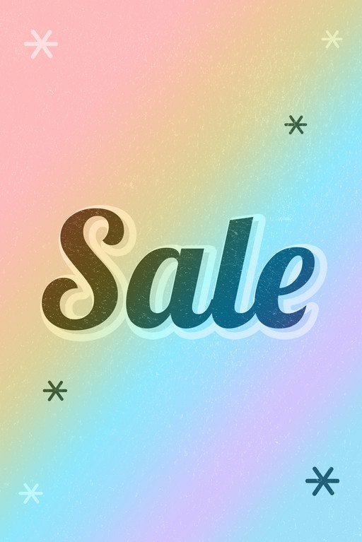 Sale Announcement with Pastel Gradient Background