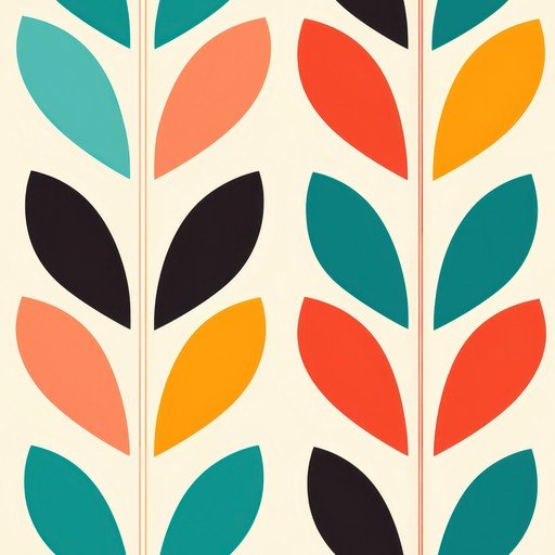 Mid-Century Modern Abstract Floral Pattern