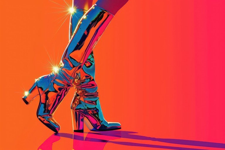 Disco Boots with Neon Glow