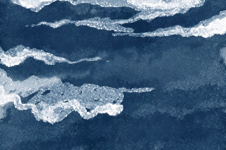 Abstract Blue and White Textured Clouds