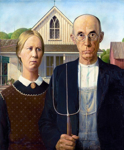 American Gothic Painting by Grant Wood