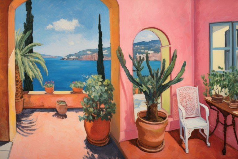 Mediterranean Terrace with Sea View