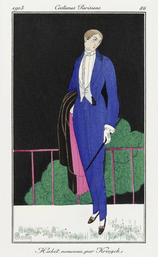 1913 Parisian Costume: "Habit nouveau par Kriegk"