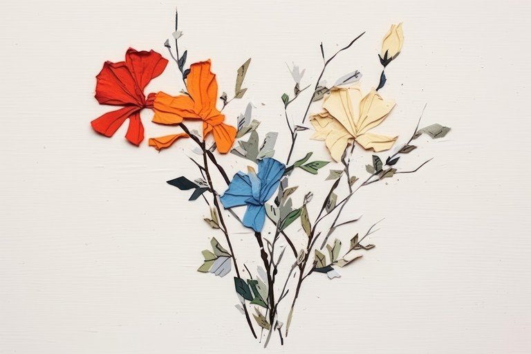 Paper Cutout Floral Arrangement