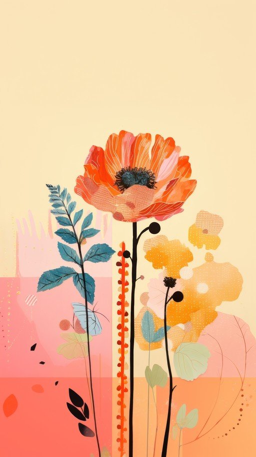 Vibrant Abstract Floral Illustration