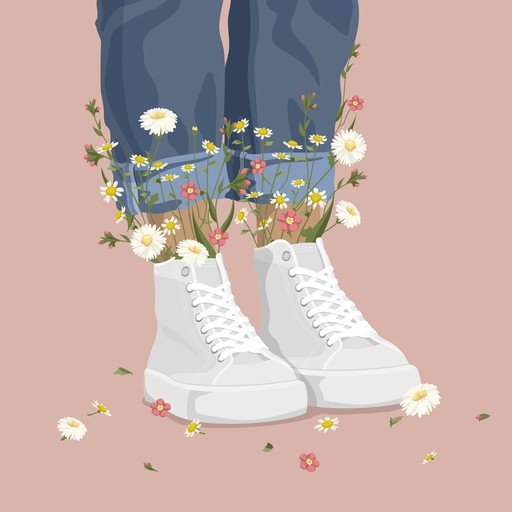 Springtime Sneakers: Flowers Bloom from Denim