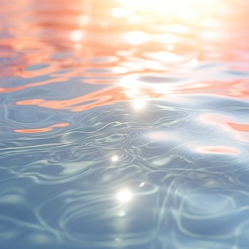 Sunlit Water Surface with Ripples