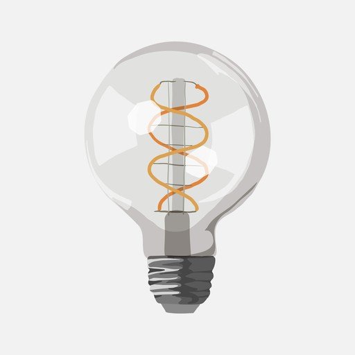 Vintage Edison Light Bulb Illustration