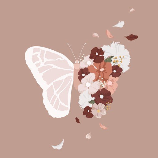 Floral Butterfly Illustration
