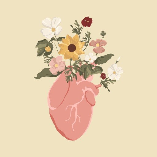 Floral Heart Illustration