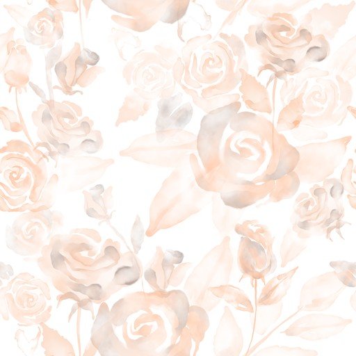 Soft Watercolor Rose Pattern