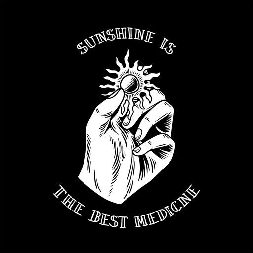 Hand Holding Sun with Inspirational Quote