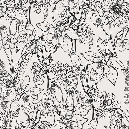 Vintage Botanical Illustration Seamless Pattern