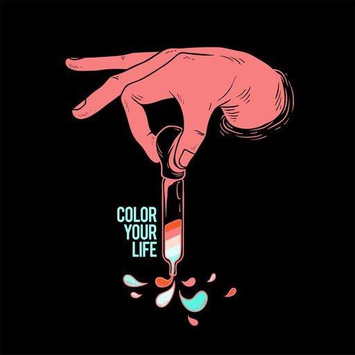 Hand with Dropper Adding Color to Life