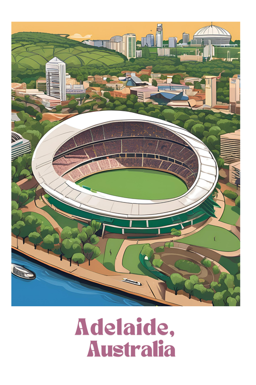 Adelaide Oval Stadium and Cityscape