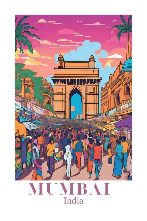 Vibrant Mumbai Gateway of India Market Scene