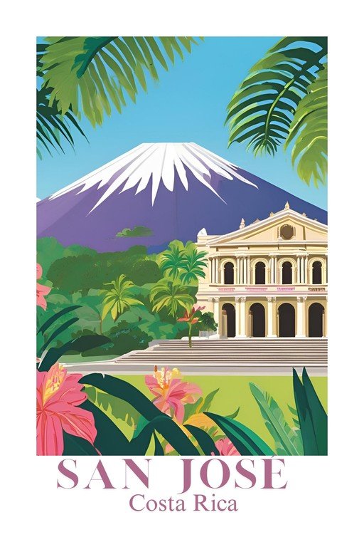 San Jose, Costa Rica: Tropical Paradise with Volcano and National Theatre