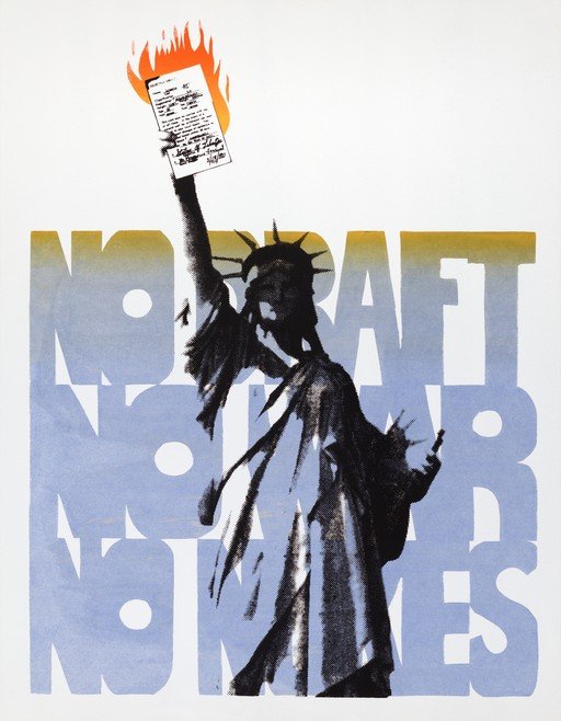Statue of Liberty Burns Document, Protesting Draft and War
