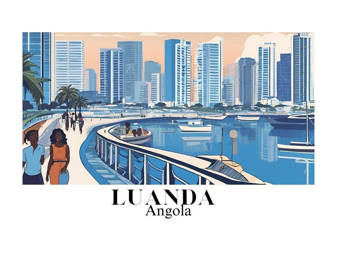 Luanda, Angola Skyline and Waterfront