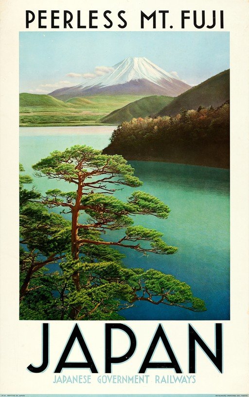 Peerless Mt. Fuji Japan Travel Poster