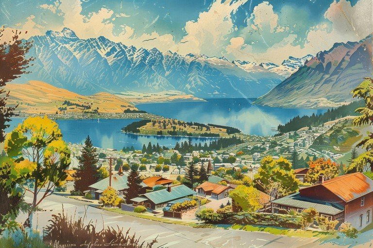 Queenstown Landscape Painting