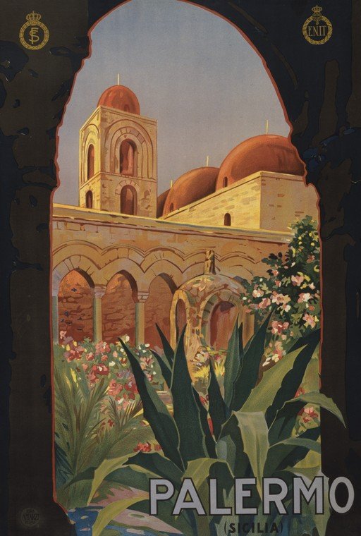 Palermo, Sicily Travel Poster