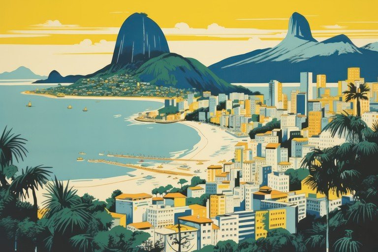 Rio de Janeiro Skyline with Sugarloaf Mountain