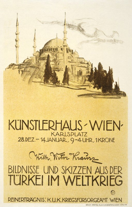 Künstlerhaus Wien Exhibition Poster: Portraits and Sketches from Turkey in WWI
