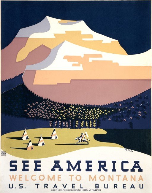 See America: Welcome to Montana Travel Poster