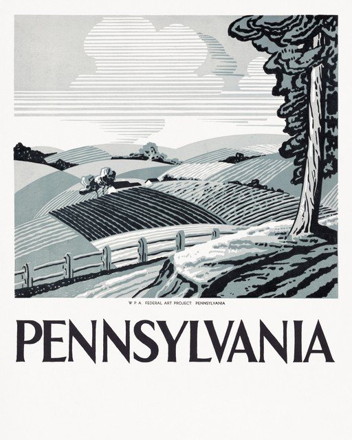 Pennsylvania WPA Art Project Landscape