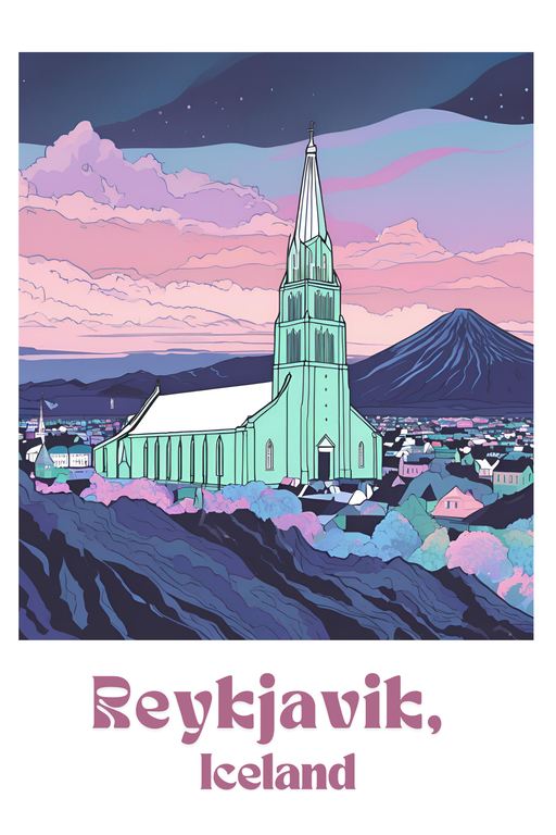 Hallgrímskirkja Church in Reykjavik, Iceland