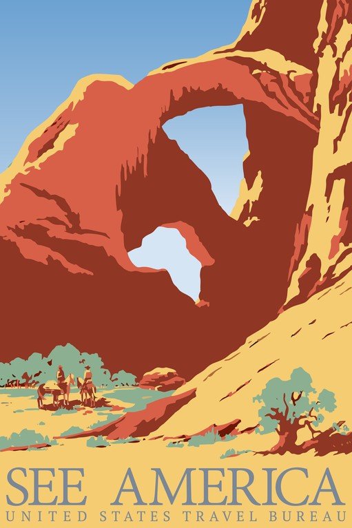 See America: Iconic Arch and Horseback Riders