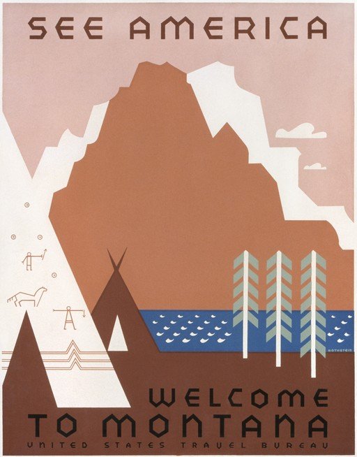 See America: Welcome to Montana Travel Poster