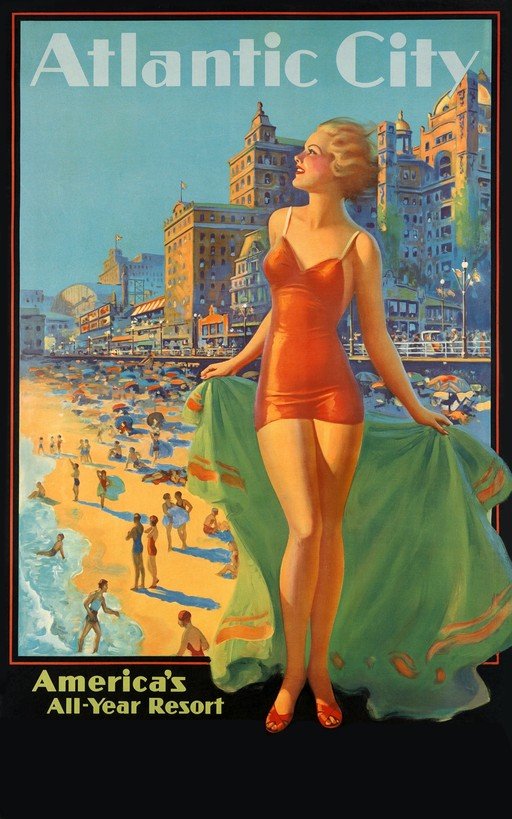 Atlantic City: America's All-Year Resort Vintage Poster