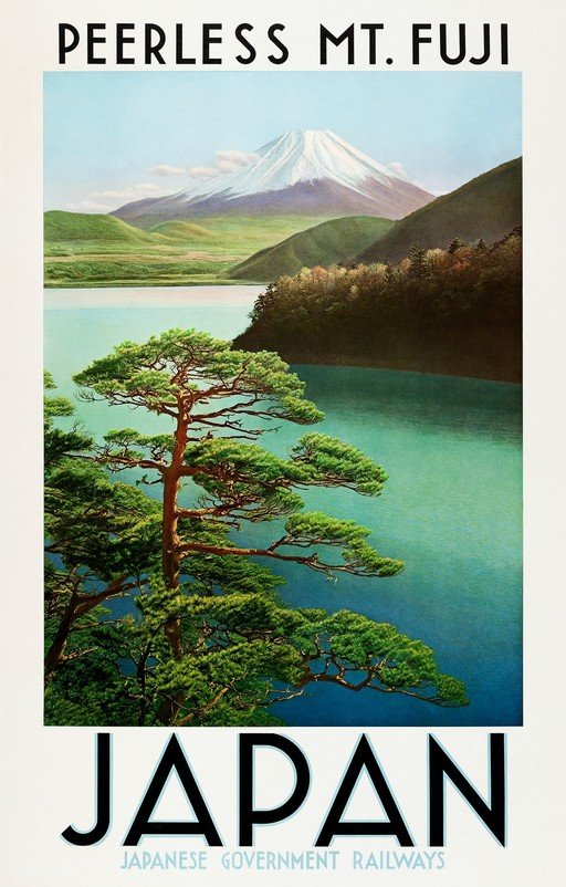 Peerless Mt. Fuji Japan Travel Poster