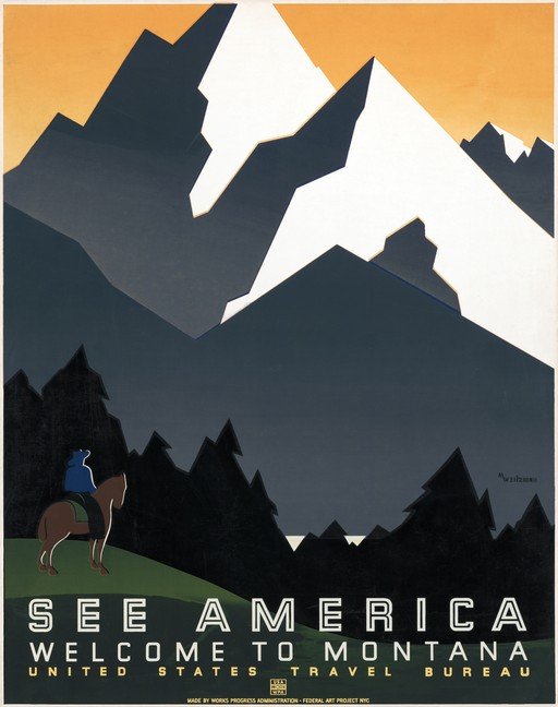 See America: Welcome to Montana Travel Poster