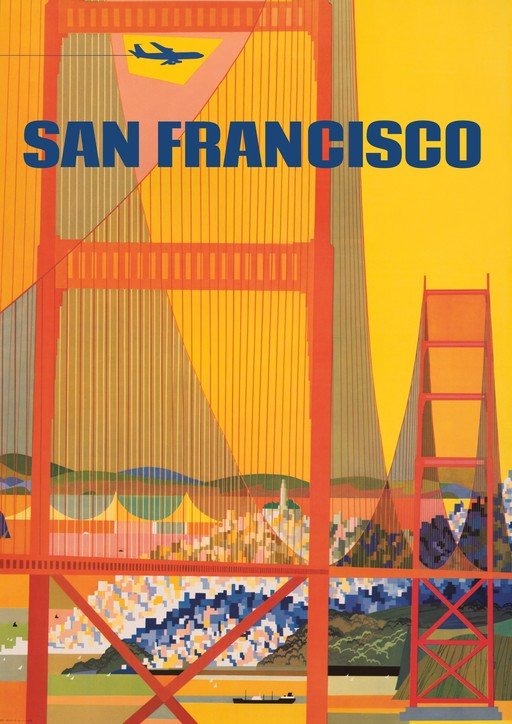 San Francisco Golden Gate Bridge Travel Poster