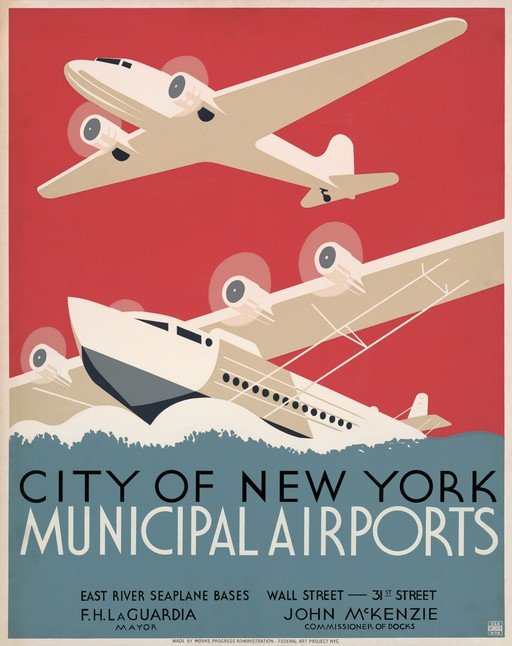 City of New York Municipal Airports Poster
