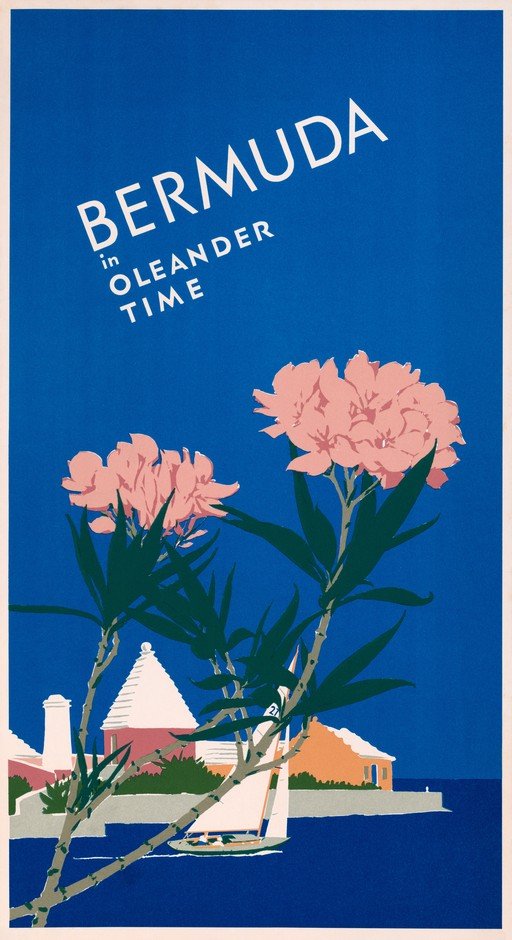 Bermuda in Oleander Time Travel Poster