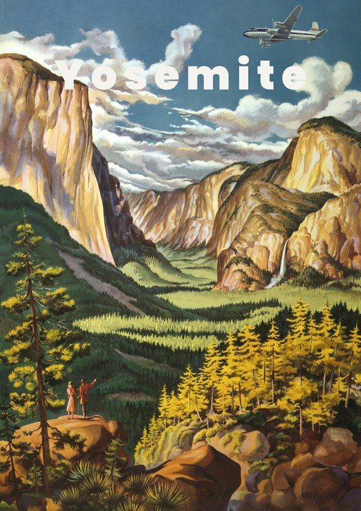 Vintage Yosemite National Park Travel Poster