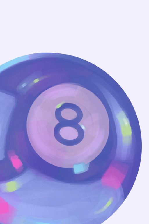 Abstract 8 Ball with Purple and Pink Hues
