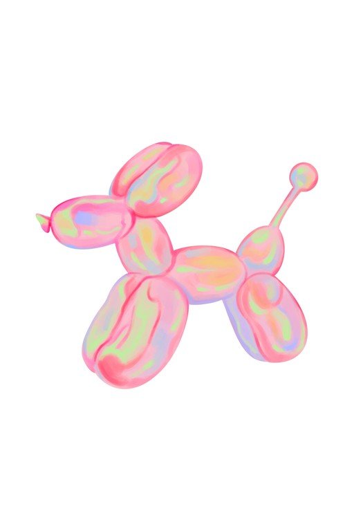 Pink Balloon Dog Art