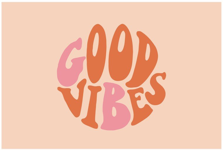 Retro "Good Vibes" Typography Design