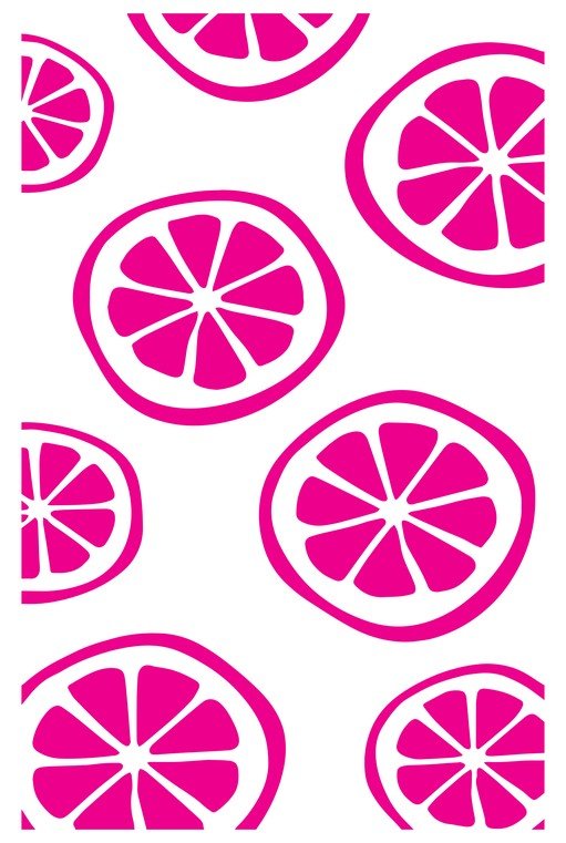 Vibrant Pink Citrus Slices Pattern