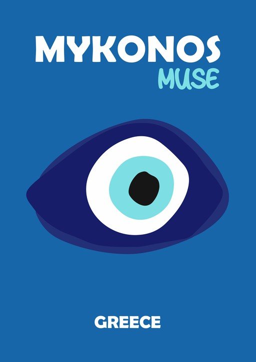 Mykonos Muse Evil Eye Graphic
