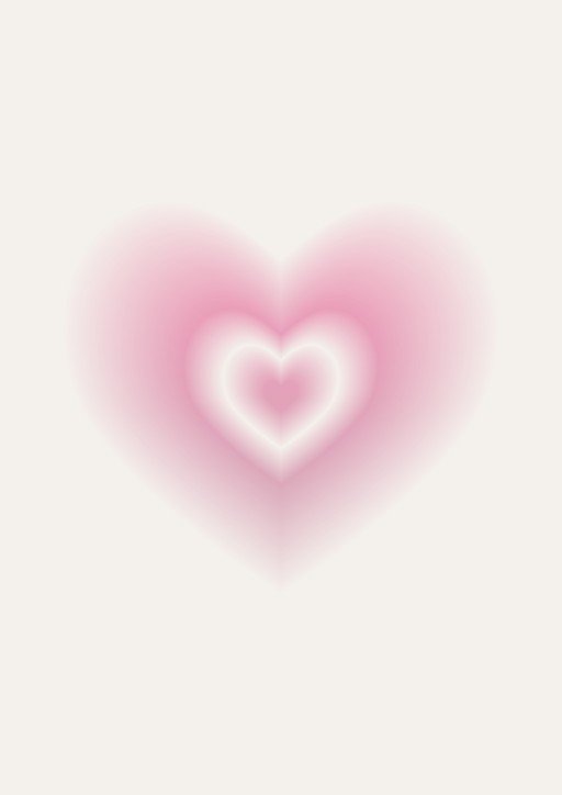 Soft Pink Heart Gradient Aura