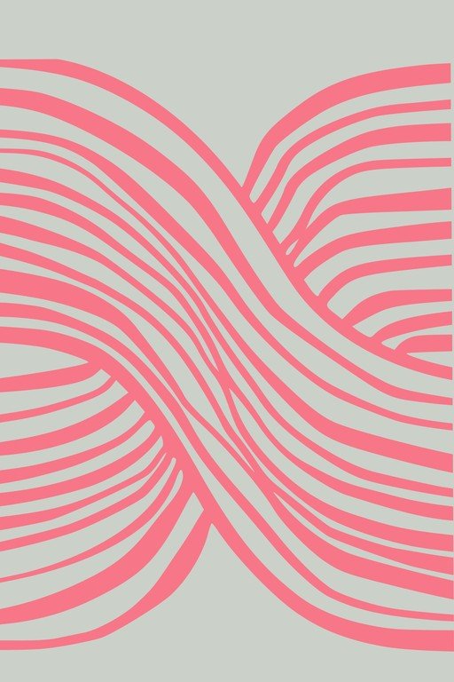 Abstract Pink and Gray Wavy Lines Pattern