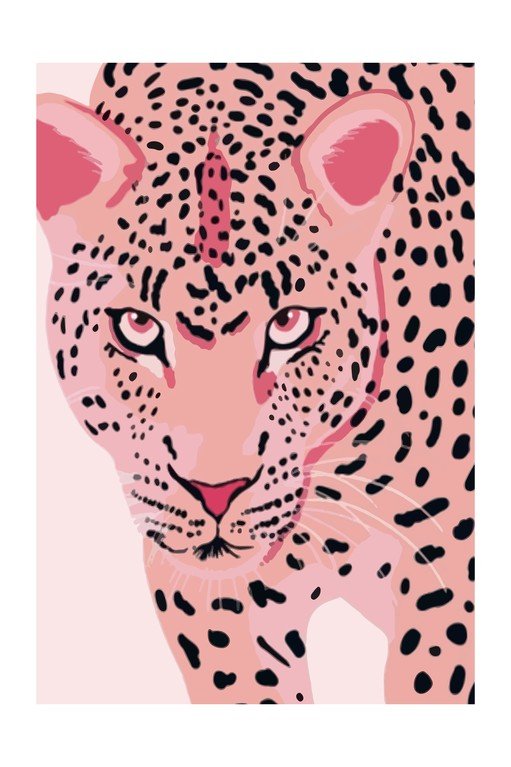 Pink Leopard Portrait